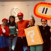 San Jose dental team dressed in Mario themed costumes