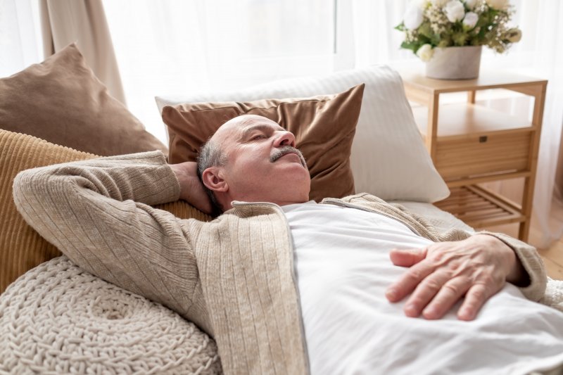 Man taking a nap